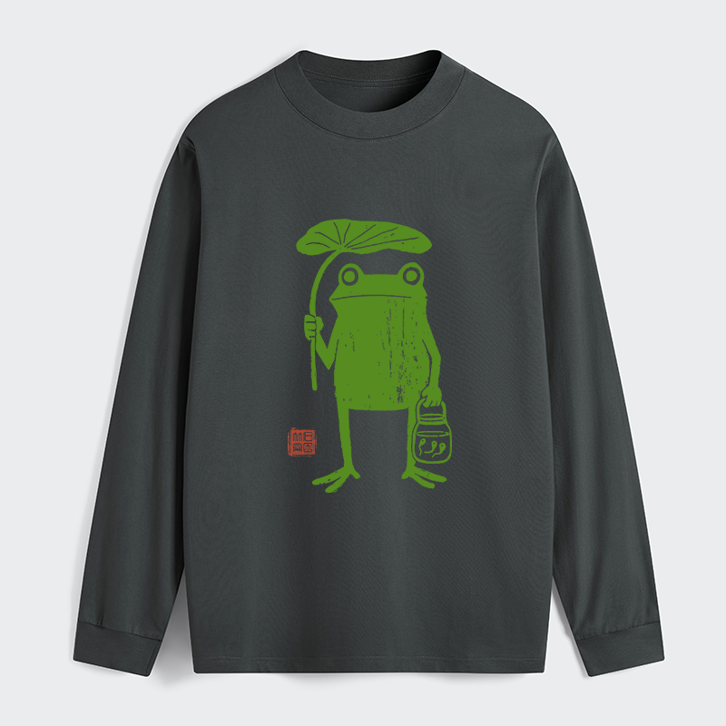 Tokyo-Tiger Frogs Taking Shelter From The Rain Classic Long Sleeve T-Shirt