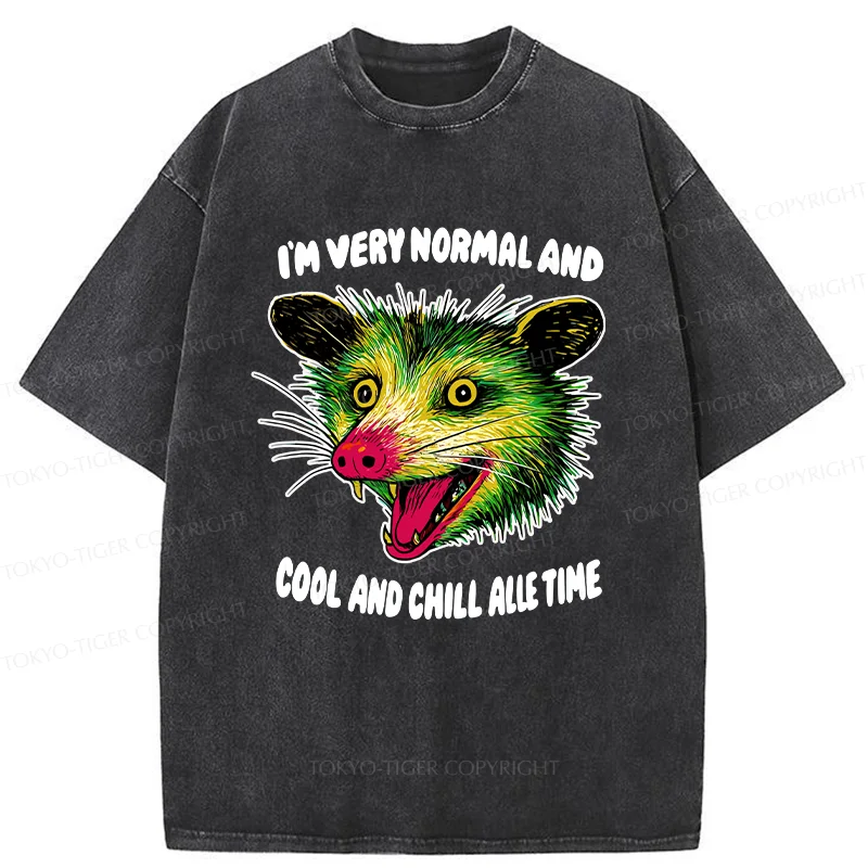 Tokyo-Tiger Psychedelic Possum Washed T-Shirt