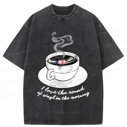 Tokyo-Tiger Coffee Records Washed T-Shirt
