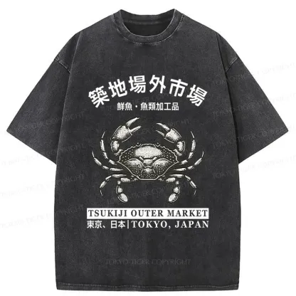 Tokyo-Tiger Tokyo Market Washed T-Shirt