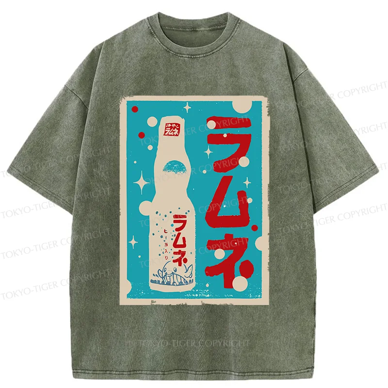 Tokyo-Tiger Retro Soda Washed T-Shirt