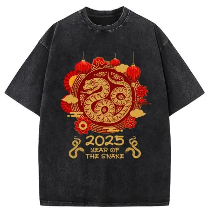 Tokyo-Tiger Year Of The Snake Washed T-Shirt