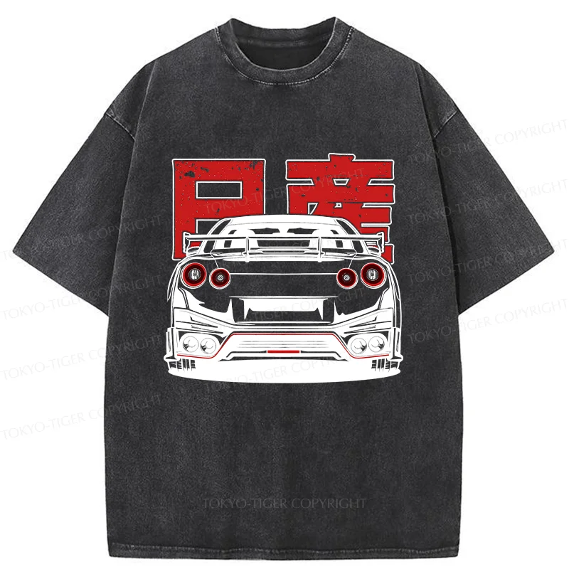 Tokyo-Tiger Japanese Classic Racing Washed T-Shirt