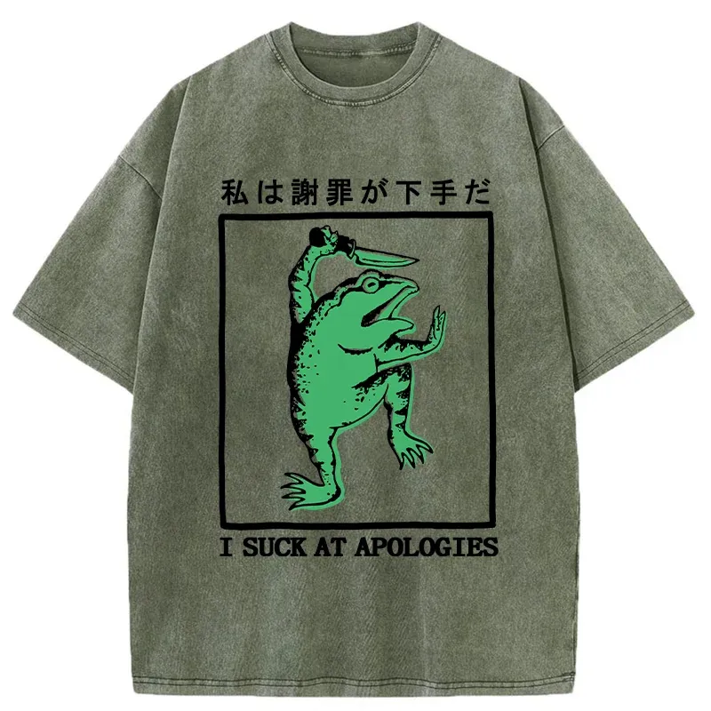Tokyo-Tiger I Suck At Apologies Washed T-Shirt