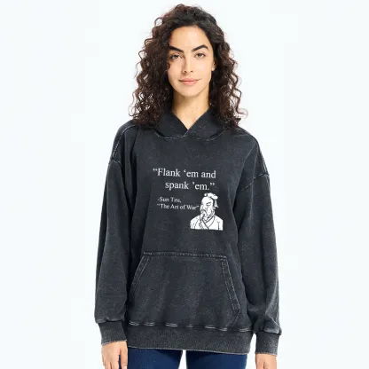 Tokyo-Tiger The Art Of War Funny Washed Hoodie