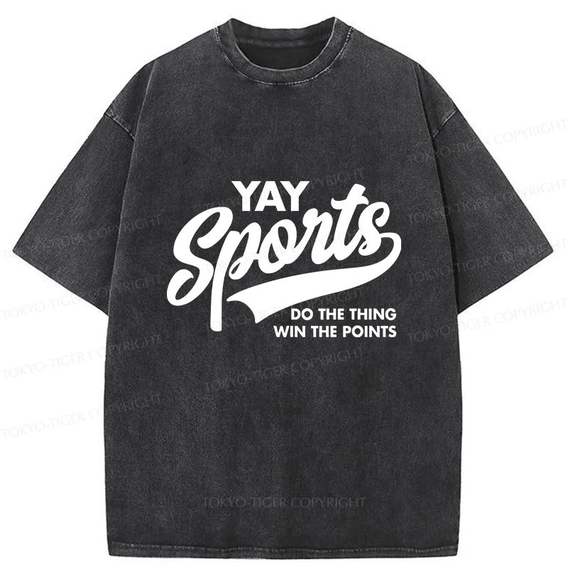 Tokyo-Tiger Sports Funny Washed T-Shirt