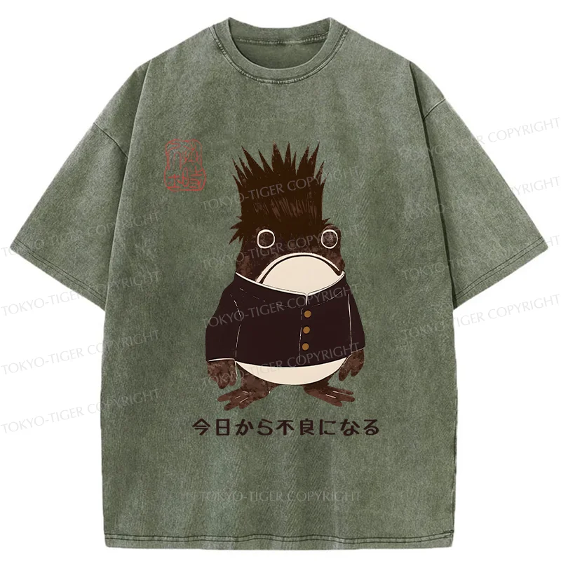 Tokyo-Tiger Going To Get Bad From Today Washed T-Shirt