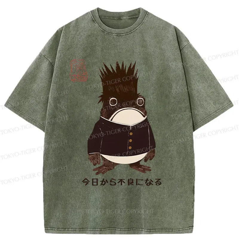 Tokyo-Tiger Going To Get Bad From Today Washed T-Shirt