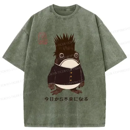 Tokyo-Tiger Going To Get Bad From Today Washed T-Shirt