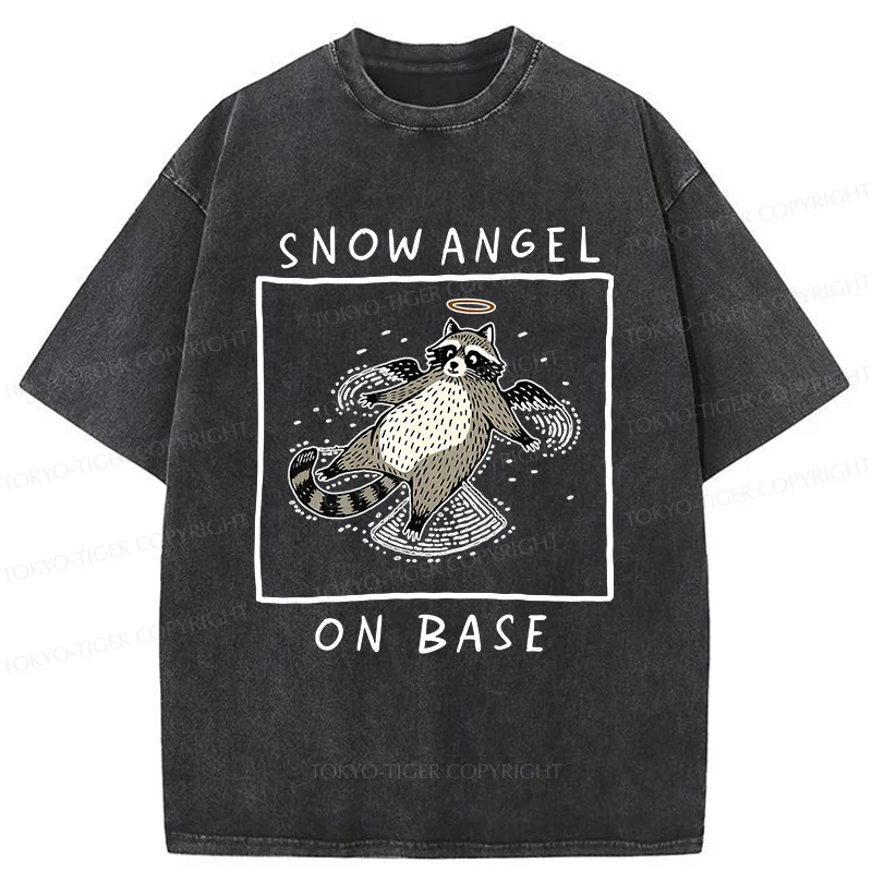 Tokyo-Tiger Raccoon Angel Washed T-Shirt