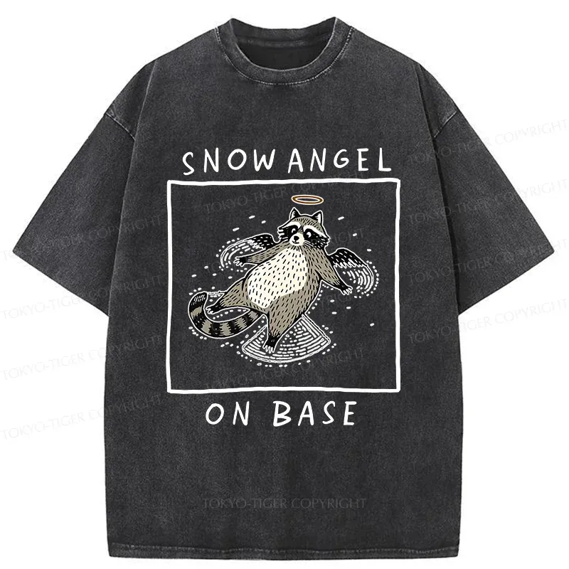Tokyo-Tiger Raccoon Angel Washed T-Shirt