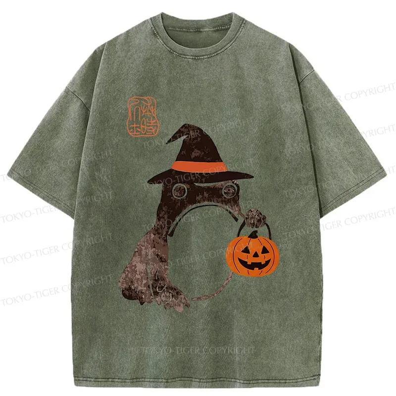 Tokyo-Tiger Halloween Frog Washed T-Shirt