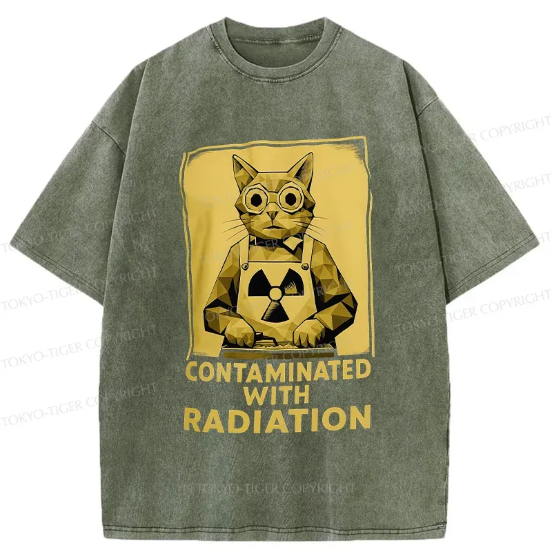 Tokyo-Tiger Mutant Cat Washed T-Shirt