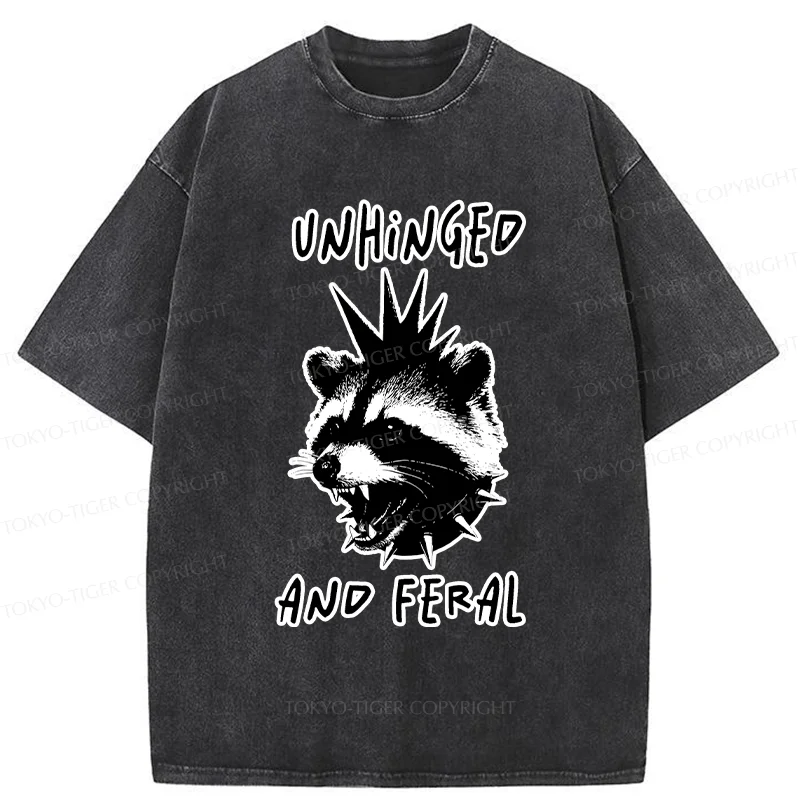 Tokyo-Tiger Wild Rock Raccoon Washed T-Shirt