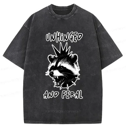 Tokyo-Tiger Wild Rock Raccoon Washed T-Shirt