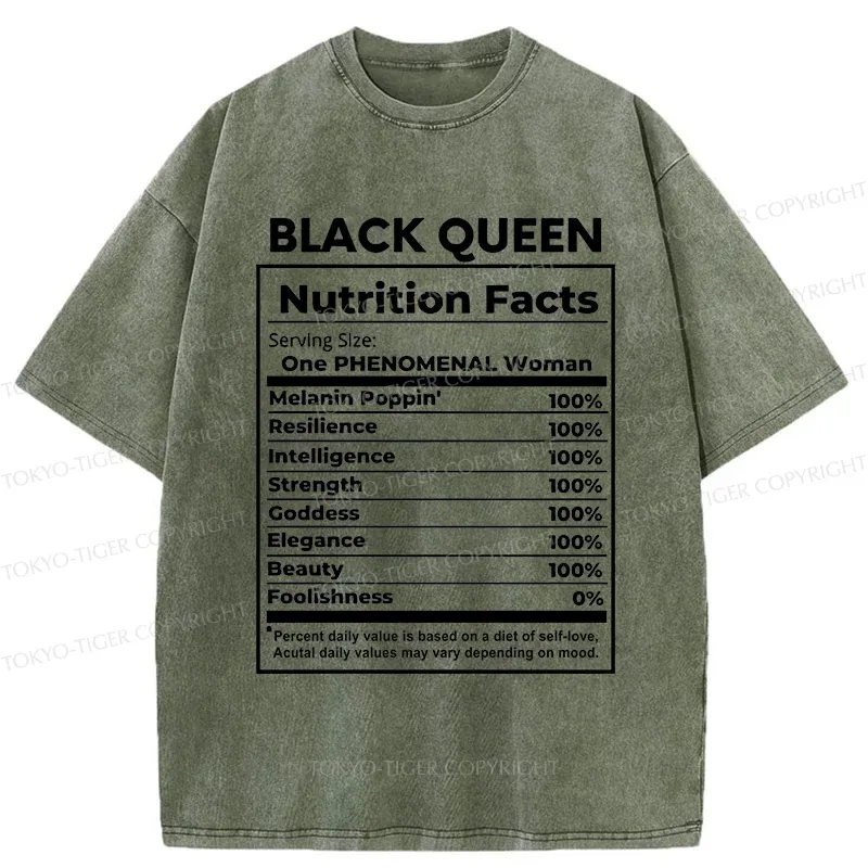 Tokyo-Tiger Queen Ingredients Washed T-Shirt