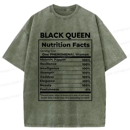 Tokyo-Tiger Queen Ingredients Washed T-Shirt