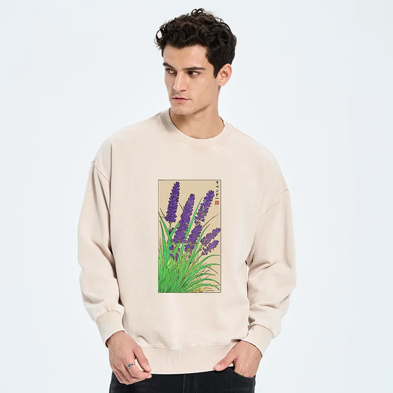 Tokyo-Tiger Japanese Lavender Washed Sweatshirt
