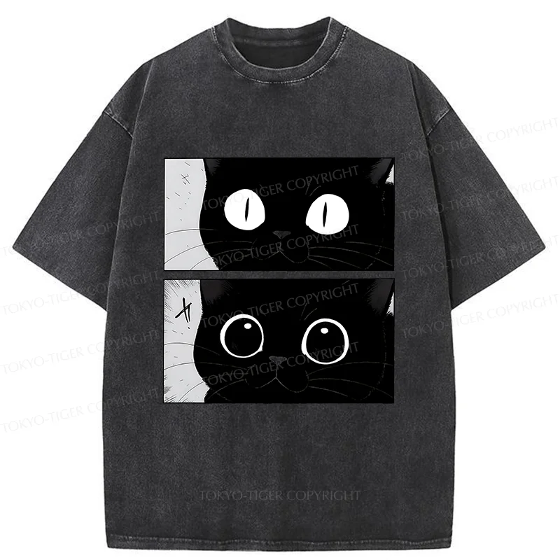 Tokyo-Tiger Become A Cute Cat Washed T-Shirt