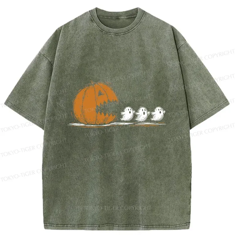 Tokyo-Tiger Halloween Game Washed T-Shirt