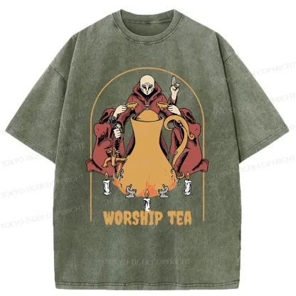 Tokyo-Tiger Tea Ceremony Washed T-Shirt