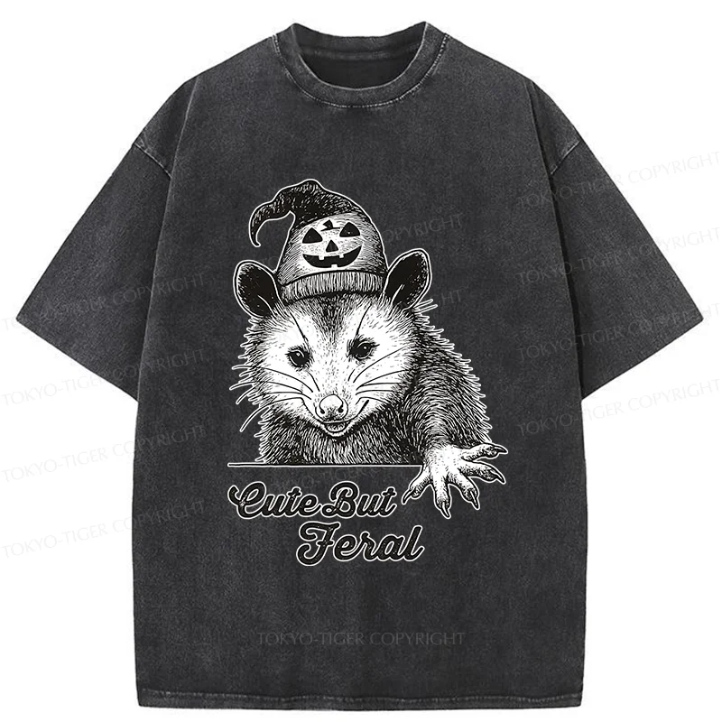 Tokyo-Tiger Halloween Possum Washed T-Shirt