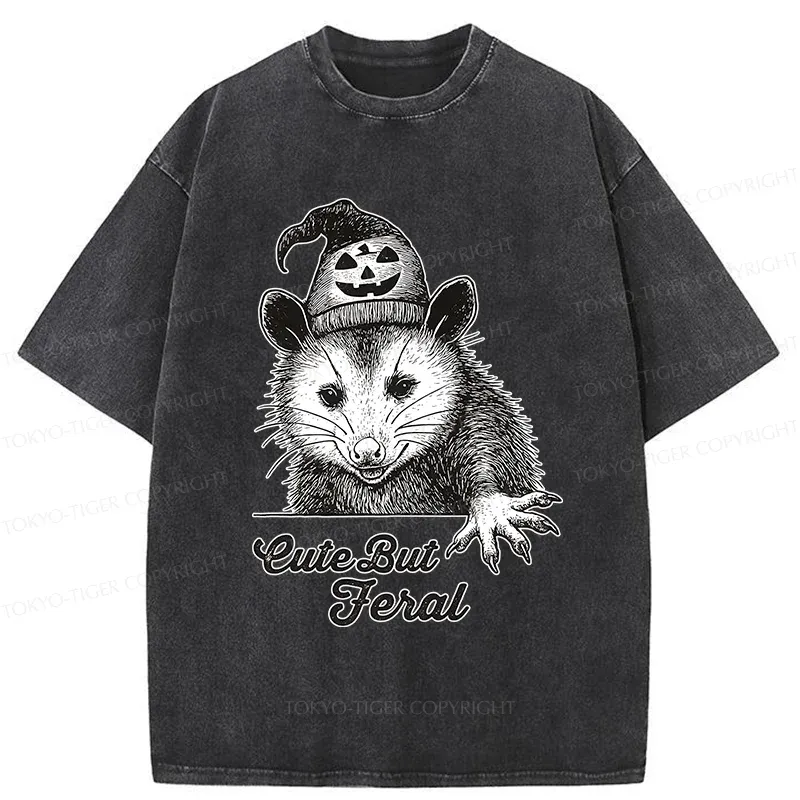 Tokyo-Tiger Halloween Possum Washed T-Shirt