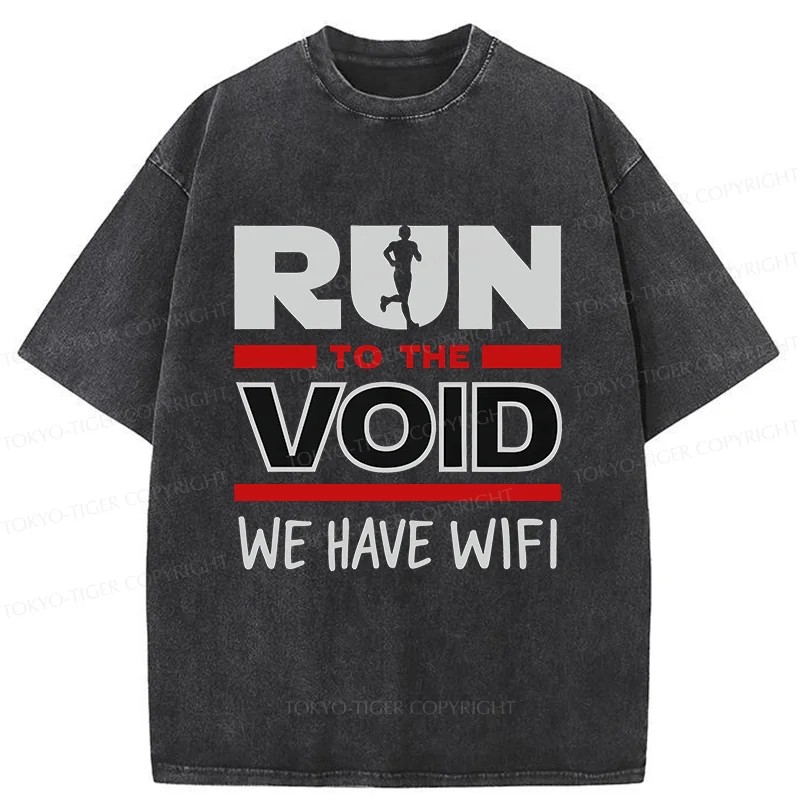 Tokyo-Tiger Funny Run Washed T-Shirt