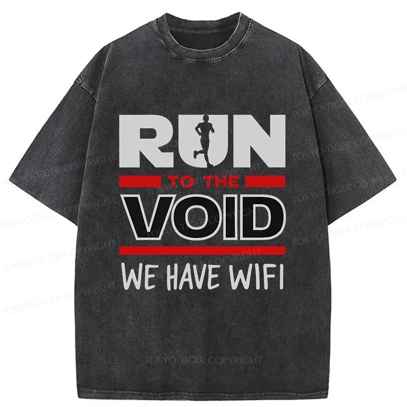 Tokyo-Tiger Funny Run Washed T-Shirt