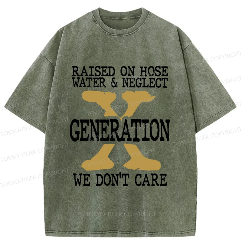 Tokyo-Tiger Generation X Funny Washed T-Shirt