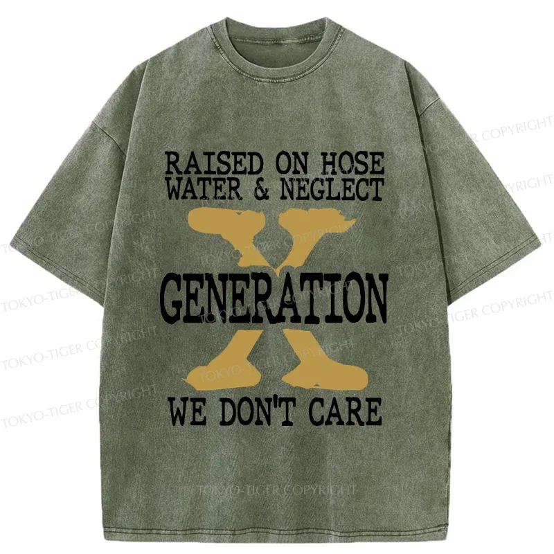 Tokyo-Tiger Generation X Funny Washed T-Shirt