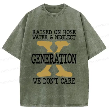 Tokyo-Tiger Generation X Funny Washed T-Shirt