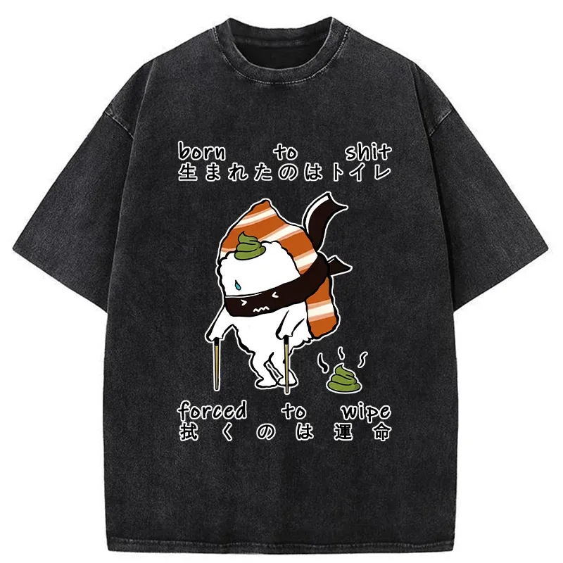 Tokyo-Tiger Sushi Forced To Wipe Washed T-Shirt
