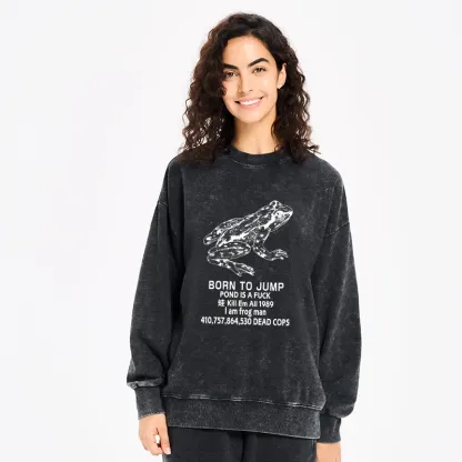 Tokyo-Tiger Born To Jump Washed Sweatshirt