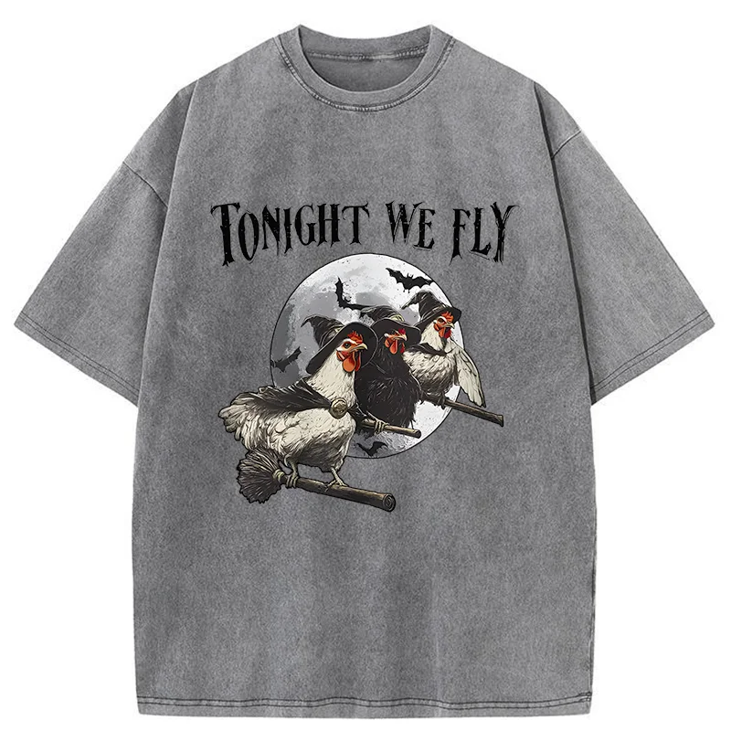 Tokyo-Tiger Magic Flying Chicken Washed T-Shirt