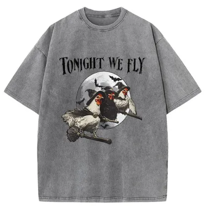 Tokyo-Tiger Magic Flying Chicken Washed T-Shirt