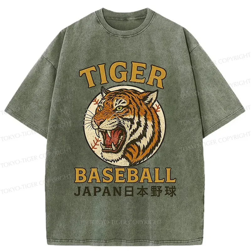 Tokyo-Tiger Osaka Japan Baseball Team Washed T-Shirt Sale