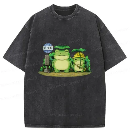 Tokyo-Tiger My Neighbor Frog Washed T-Shirt