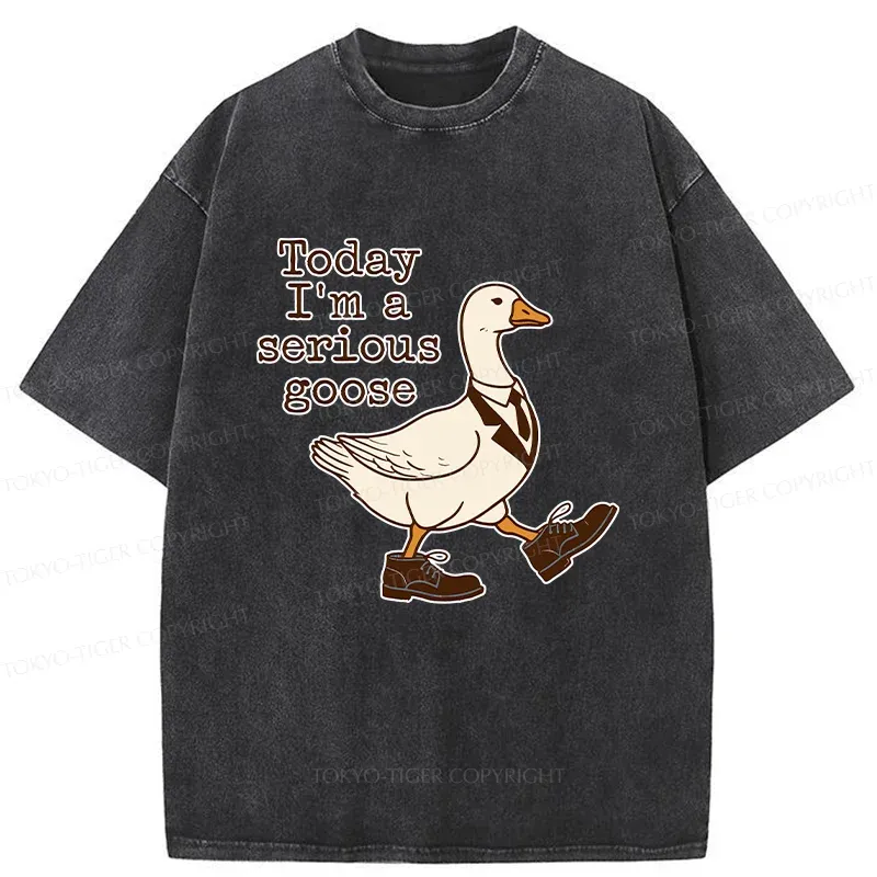 Tokyo-Tiger Working And Serious Goose Washed T-Shirt