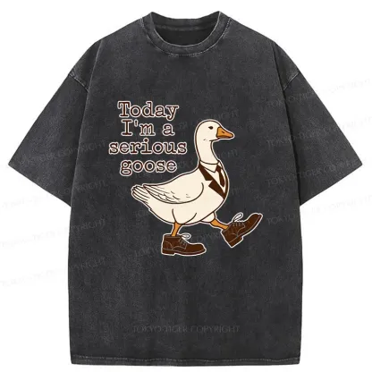 Tokyo-Tiger Working And Serious Goose Washed T-Shirt