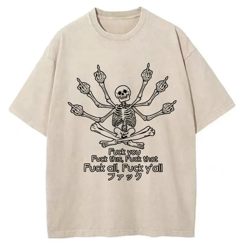 Tokyo-Tiger Fuck All The Things Washed T-Shirt