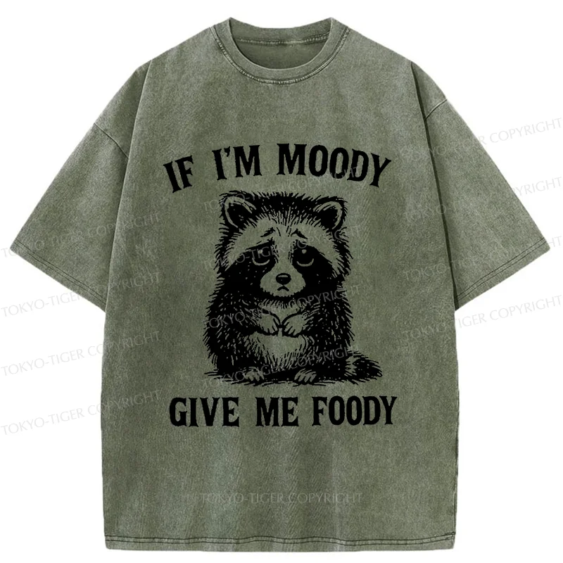 Tokyo-Tiger Raccoons Waiting To Be Fed Washed T-Shirt