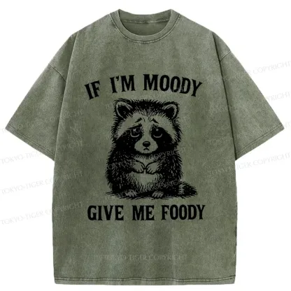 Tokyo-Tiger Raccoons Waiting To Be Fed Washed T-Shirt