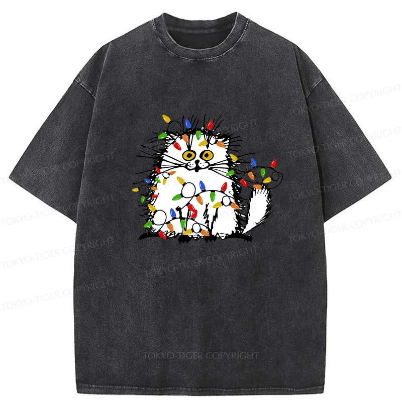 Tokyo-Tiger Kitten Is Entangled Washed T-Shirt