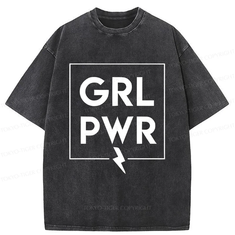 Tokyo-Tiger Girl Power Washed T-Shirt