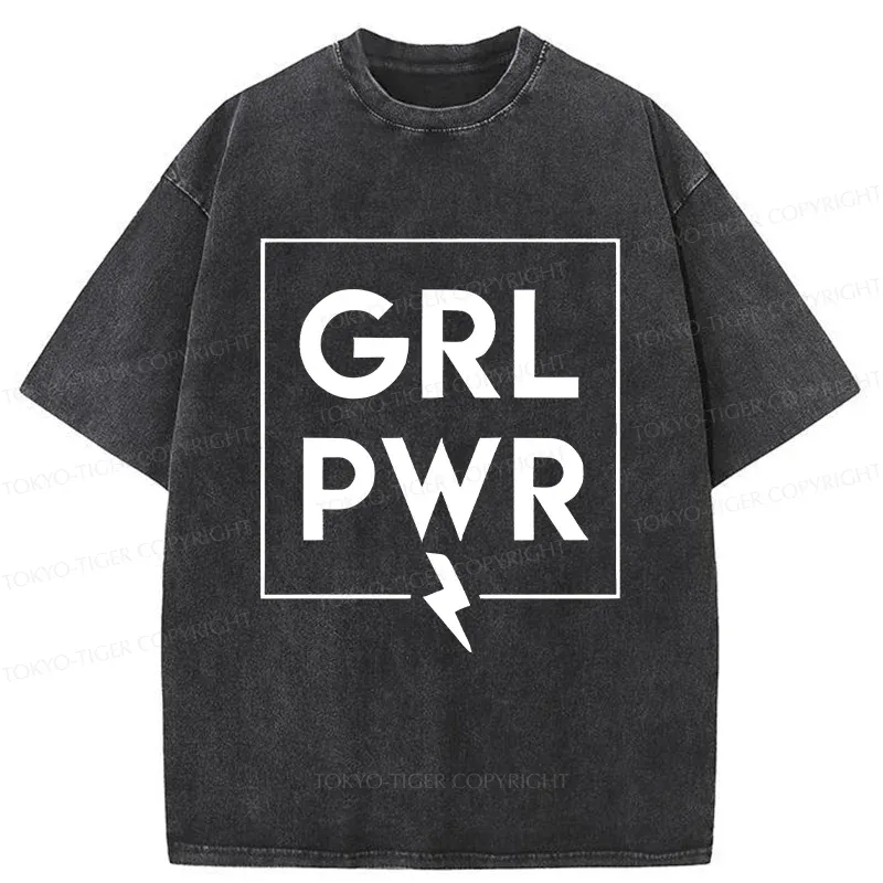 Tokyo-Tiger Girl Power Washed T-Shirt Sale