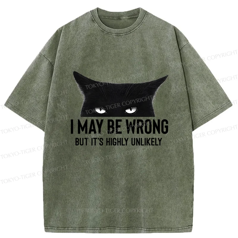 Tokyo-Tiger Cat Can Do No Wrong Washed T-Shirt