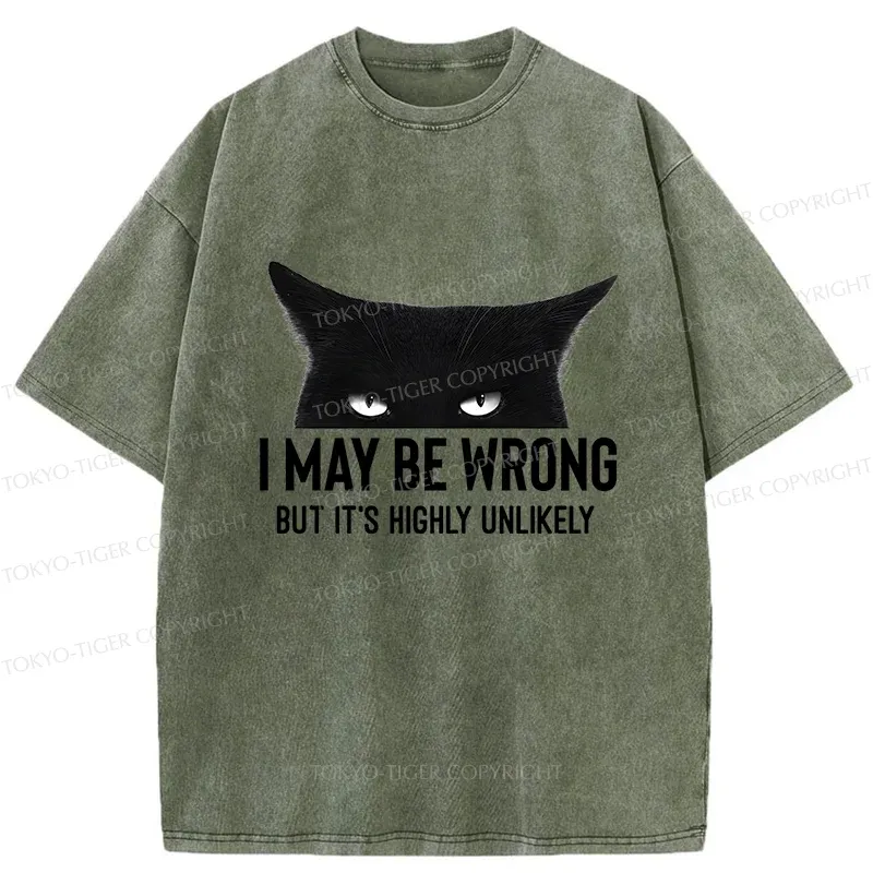 Tokyo-Tiger Cat Can Do No Wrong Washed T-Shirt