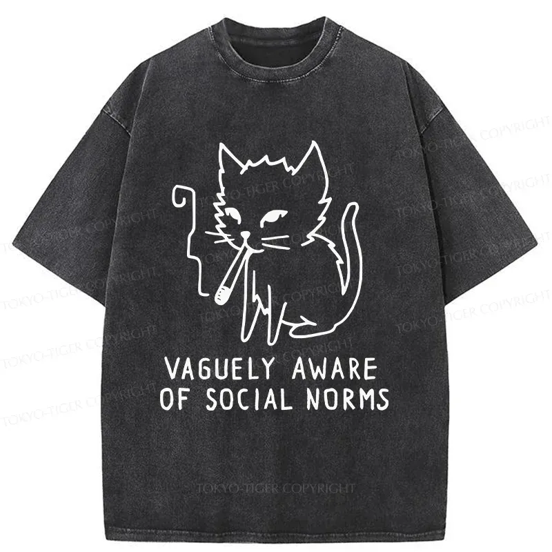 Tokyo-Tiger Uncontrolled Cat Washed T-Shirt