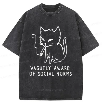 Tokyo-Tiger Uncontrolled Cat Washed T-Shirt